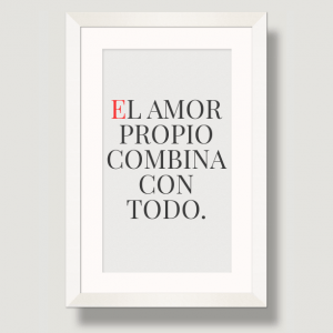 amor propio combina con todo